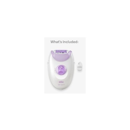 Braun Silk-pil 3 3-000 20 Tweezers in Purple & White - Effortless Hair Removal and Smooth Skin